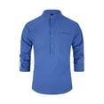 thumbnail image 4 of Men Blouses Short Sleeved Dress Shirt Men Dress Shirts for Regular Shirt with Clothes for Casual Mens Shirts Covington Rough T Mens Tie And Satin Blue M, 4 of 4