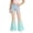 Sky Blue, variant on OOOUM Girls Gradient Color Flared Denim Pants Classic Button Closure Slim Fashion Jeans Casual Daily Outdoor Relaxed Fit Casaul Pants Sky Blue 7-8 Years