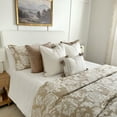 thumbnail image 4 of My Texas House Veronica 3-Piece White Pepper Taupe Floral Cotton Slub Comforter Set, King, 4 of 8