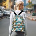 thumbnail image 7 of FORMRS Mini Backpack Purse for Women Quilted Travel Daypack Casual Shoulder Bag, Pineapple Stripes Pattern, 7 of 7