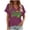 Z01 Purple, variant on Erwazi St Patricks Day Women Short Sleeve T-Shirts V Neck Shamrock Funny Clover Tee Tops