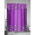 thumbnail image 5 of Luxury Diamond Shower Curtain Set ，Waterproof Fabric Shower Curtains Shinning Purple Gradient Modern Art Shower Curtains for Bathroom,Bathroom Decor 72"x84", 5 of 6