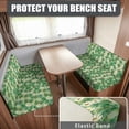 thumbnail image 2 of Yuyamidu Green Leaf RV Dinette Cushion Slipcover Daisy RV Couch Covers for Sofa St. Patrick's Day Camper Couch Cover for RV Camper Sofa 1 Bench Cover 1 Backrest Cover, 2 of 7