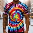 thumbnail image 5 of JAJAHO Men's Short Sleeve T Shirt Tie Dye Crew Neck Comfortable Breathable Graphic Tee Casual Daily Wear Summer Outfits Trendy Tops, 5 of 8