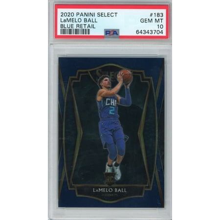 

Graded 2020-21 Panini Select LaMelo Ball #183 Blue Retail Premier Level Rookie RC Basketball Card PSA 10 Gem Mint