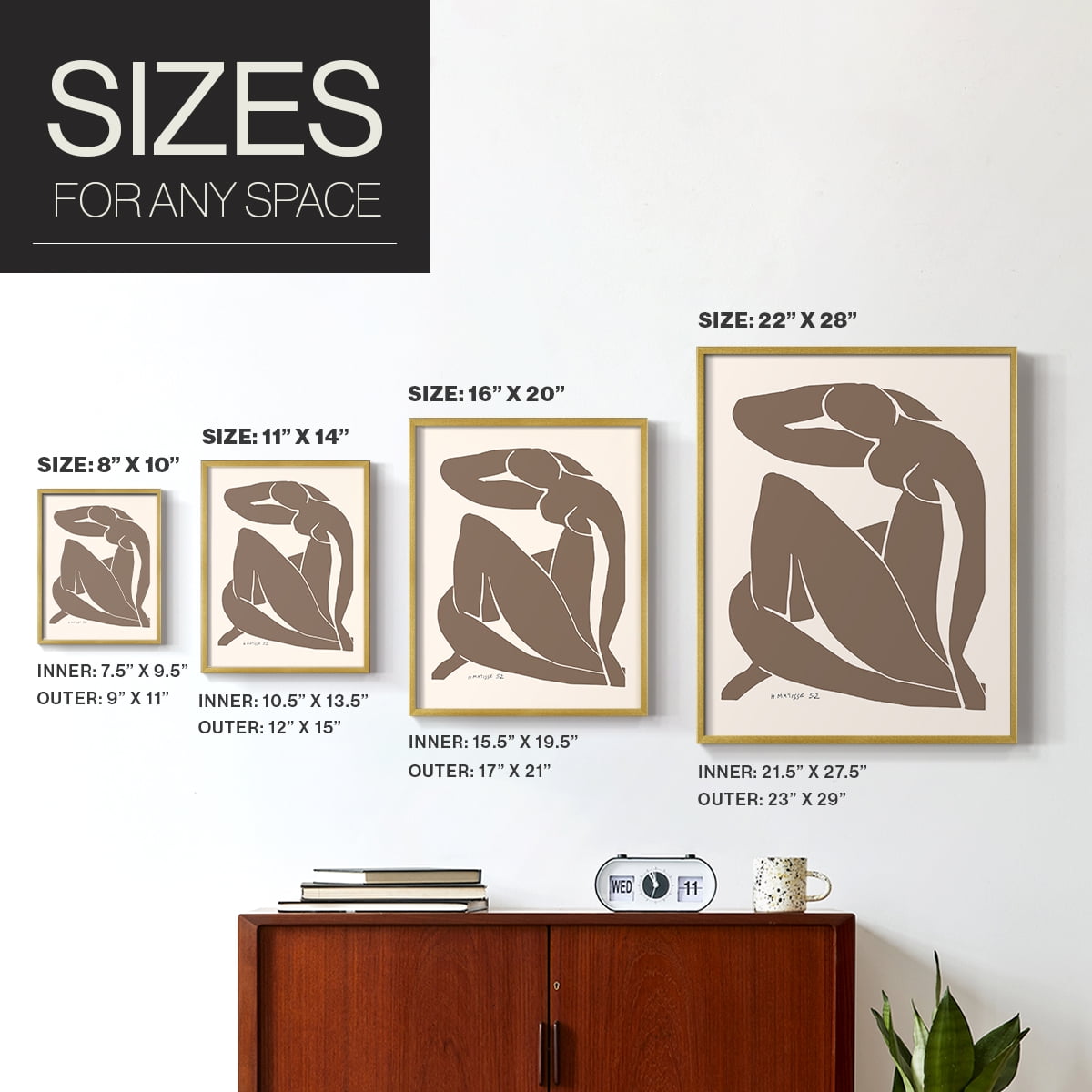 Matisse CCXIII in Solid Wood 16 x 20 Framed Print
