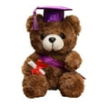 thumbnail image 2 of 7.1-Inch Blue Graduation Bear with Cap - Plush Stuffed Animal Doll, Class of 2025 Gift for Graduate, Photo Prop, Keepsake Souvenir & Party Decor Purple, 2 of 6
