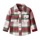 thumbnail image 4 of Cowsor Toddler Baby Boys and Girls Plaid Shirts Jacket Long Sleeve Lapel Button Down Top Outwear Clothes, 4 of 6