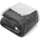 thumbnail image 3 of Manta de vellón Sherpa para sofá, gris oscuro, suave y mullida, acogedora manta de invierno reversible para mujeres y hombres, 50 x 60 pulgadas, 3 of 8