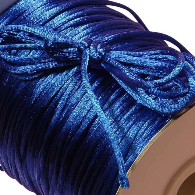 HLONK 100 yards Satin Rattail Cord 2mm shamballa nylon macrame kumihimo string