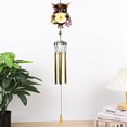thumbnail image 3 of Kripyery Wind Chime Glass Owl Shape Bright Color Handmade Bird Wind Bell Hanging Pendant Home Decor for Balcony, 3 of 8