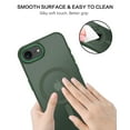 thumbnail image 4 of VENINGO Magnetic Phone Case for iPhone 16e / iPhone 17e 6.1" Compatible with Mag-safe , Translucent Matte Shockproof Scratch Resistant iPhone 16e Case / iPhone 17e Case，Dark Green, 4 of 7