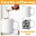 thumbnail image 3 of Ceramic Coffee Mug, 4Th of July decorations, Golden Retriever, 11 in, Coffee Mug Ceramic, Patriotic decorations, Kitchen Space, White, 1 Pc, 3 of 7