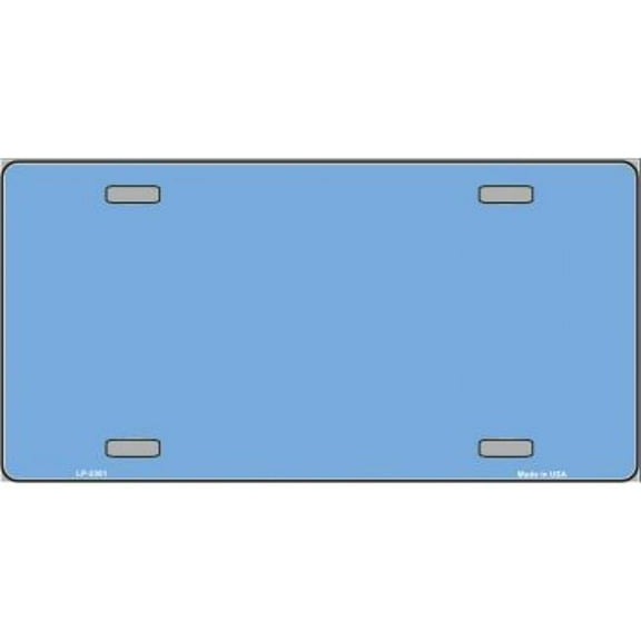 Baby Blue Solid Print Metal License Plate