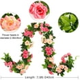 thumbnail image 2 of 2-Pack 15.8FT Artificial Rose Flower Garland - Silk Green Roses with Leaves for Wedding, Table Backdrop, Arch, Party Centerpiece, Room Decor, 2 of 6