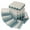 Cool Blue Trio, variant on Black 18-Piece Interlocking EVA Foam Exercise Floor Tiles, 18 Sq Ft Coverage for Home Gyms