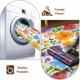 thumbnail image 6 of Colorful Floral Area Rugs 4x6 ft Spring Floral Watercolor Plant Washable Rug Non Slip Indoor Carpet Absorbent Floor Mat for Living Room Bedroom Dining Room, 6 of 9