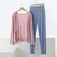 thumbnail image 2 of Levmjia Womens Pajama Set Fashion Modal Solid Color Long Sleeve Cardigan and Pants Sleepwear Soft Comfortable 2 Piece Outfit Casual Home Relaxation Sleep Nightwear, 2 of 9