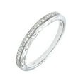 thumbnail image 2 of 9ct White Gold Jewelco London Diamond Carved Sides Micro Bead Eternity Ring 2mm, 2 of 8