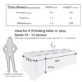 thumbnail image 3 of VIWING 1pcs White Extra Large Rectangle Tablecloth Linen for 8ft Folding Fable atWedding, Party and Events, 3 of 5