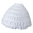 thumbnail image 2 of Enaguas blancas de 6 aros Crinolina accesorio para disfraz Yuyangstore Crinolina nupcial de la boda, 2 of 8