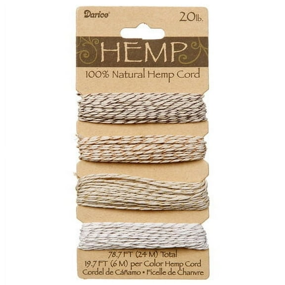 Hemp Twist Cord 20Lb Metallic 24Meters