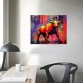 thumbnail image 3 of Nawypu Bull Motivational Wall Art Canvas Print, Office Decor, Inspiring Framed Prints, Inspirational Entrepreneur Quotes for Wall Art Decoration, Stock Market Trading Art Print, 3 of 4