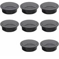 thumbnail image 1 of Pasacables de Escritorio 8 piezas JAMW Tapa de orificio de Plástico negro 60 mm, 1 of 5