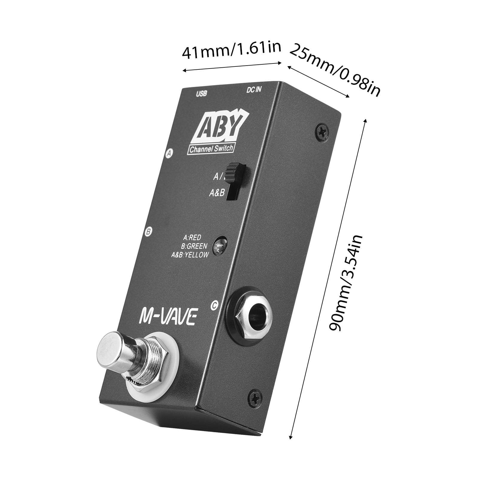 M-VAVE ABY Line Selector AB Switch Mini Guitar Effect Pedal True Bypass Bass Box - Channel