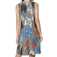 thumbnail image 2 of Game Controller Pattern Spring Summer Dresses for Women Fashion T-shirt Dress Casual Sleeveless Loose Sundress with Pockets, 2 of 5