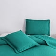 thumbnail image 5 of Smuge Ultrasonic Quilt Set, Reversible Lightweight Soft Microfiber Bedspread Coverlet, Solid Dark Green, 3 Piece Set (1 Bedspread, 2 Pillow Shams), Full/Queen Size, 5 of 8