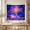 thumbnail image 5 of Luminous Tree Beside Water and Mountains, Inspirational Fantasy Style for Nature Lovers, Tree of Life Wall Art, Housewarming Gift, Tapestry Wall Hanging for Bedroom and Living Room, 5 of 6