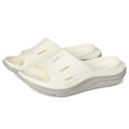 thumbnail image 1 of Hoka Unisex Ora Recovery Slide 10 Sandals, Alabaster/Stardust, US Men, 1 of 5