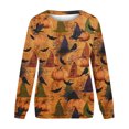 thumbnail image 4 of ICHUANYI Liquidación Moda Mujer Halloween Impreso Manga Larga Cuello Redondo Señoras Sudadera Tops Blusa ICHUANYI WER202308246203, 4 of 4