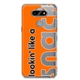 thumbnail image 1 of MUNDAZE LG Aristo 5/Phoenix 5/Risio 4 Shockproof Clear Hybrid Protective Phone Case Orange Clear Funny Text Quote Snack Cover, 1 of 6