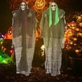 thumbnail image 4 of RBCKVXZ 39.37" Halloween Decorations Outdoor Skeleton Ghosts Ornament, Ghost Decor in Orange Horror Robe for Halloween Yard Tree Graveyard Hanging Decorations, 4 of 7