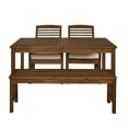thumbnail image 2 of Acacia Wood Simple Patio 4-Piece Dining Set - Dark Brown, 2 of 3