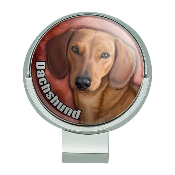 Dachshund Wiener Dog Pet Golf Hat Clip With Magnetic Ball Marker