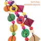 thumbnail image 3 of Collar estilo bohemio retro para mujer, con colgante de concha de coco, cuentas de madera tejidas a mano, joyería de moda playera para damas y niñas (colorido), 3 of 7