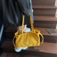 thumbnail image 6 of Suede Shoulder Bag Vintage Drawstring Medium Handbag Slouchy Purse, 6 of 7