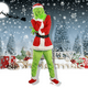 thumbnail image 1 of Disfraz de Navidad Geek Geek Steal Disfraz de Grinch de pelo verde Máscara de Grinch de pelo verde, 1 of 5