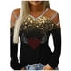 thumbnail image 1 of Tops sexis con hombros descubiertos para mujer, camisetas ahuecadas con escote en V y hombros descubiertos, blusas, camisas, suéteres Fridja  FKASFK4761, 1 of 6