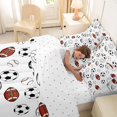 thumbnail image 5 of Erosebridal Rugby Sport Games 7-Piece Bedding Comforter Set,Baseball Football Ball Games Kids King Bedding Sets,Reversible, 5 of 7