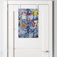 thumbnail image 2 of Flower Hanging Pocket Organizer, Continuous Pattern of Blue Color Palette Roses, Printed Polyester Storage Bag with Pockets, 14" x 20", Sky Blue Blue, 2 of 2