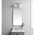 thumbnail image 3 of Soft corner metal rectangular mirror 20x36 inch in Silver, 3 of 10