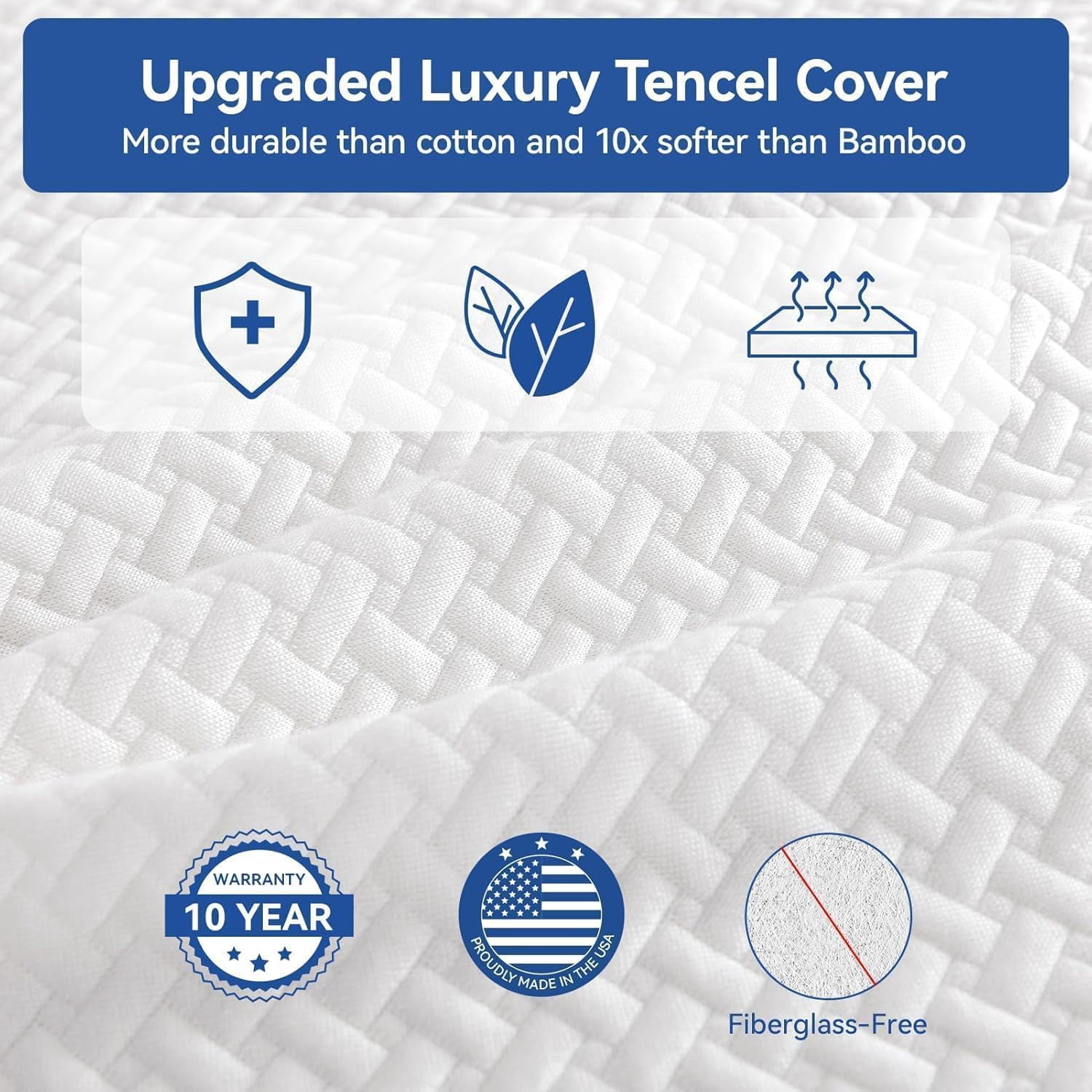 Extra Firm Mattress Full Size 10 Inch with Tencel Cover,Premier Cool Green Tea/Gel Memory Foam Mattresses in Box,Dual Side Medium Firm-Mattress for Back Pain,CertiPUR-US,Fiberglass Free,75'' x 54''