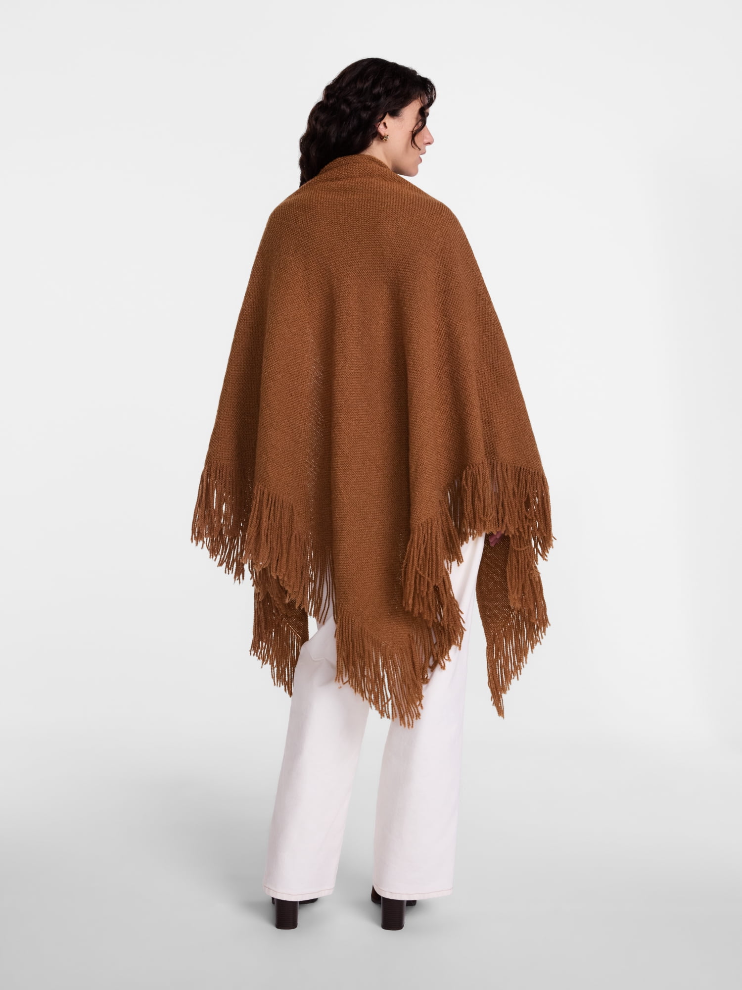 Scenario Women's Fringe Shawl, Caramelized