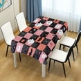 thumbnail image 2 of DEIARA Cartoon Ghost Grid Square Tablecloth 54×54in Polyester Fabric Tablecloth Washable Dust Resistant Wrinkle Resistant, 2 of 9