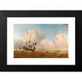 thumbnail image 2 of Willem van de Velde the Younger 18x13 Black Modern Framed Museum Art Print Titled - An English Man-O-War in Choppy Waters, 2 of 5