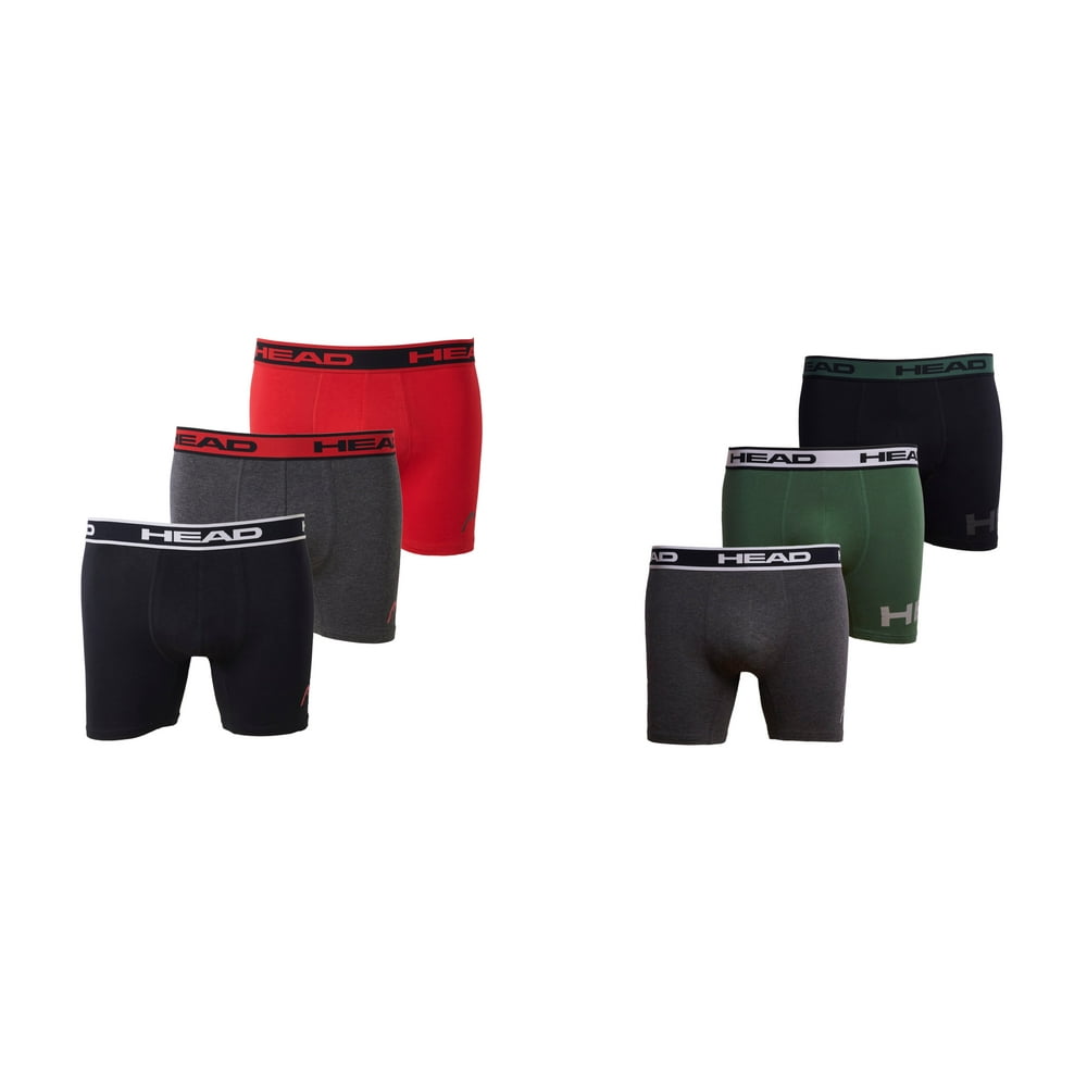 HEAD - HEAD Mens Athletic Underwear - 6-Pack Stretch Athletic Boxer ...